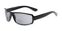Readers.com Reading Sunglasses: The Oaklie Bifocal Reading Sunglasses Plastic Rectangle Style for Men - Black with Smoke, 1.50