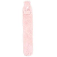 Extra Long Hot Water Bottle with Super Soft Cover Thermotherapy Knitted Wrap Around 2L 72 cm Pure Natural Rubber (Pink)