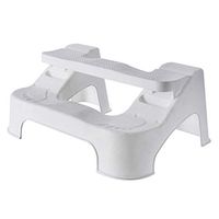 WSJTT Stool - Bathroom Toilet Stool - New Ramp Design + Foot Massager - Adjustable Height One Size Fits All