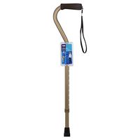 Carex Bronze Finish Aluminum Cane with Offset Handle, Cushion Grip, Strap, 6 (RMA72800) Category: Walking Canes