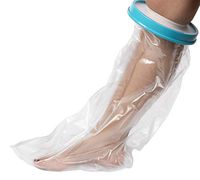 WellBrite Reusable Leg Cast Cover - Waterproof Bandage Protector for Shower Bath Swimming, Watertight Protection for Foot, Leg, Ankle, Wounds, Short, Adult Size, 24 x 16 x 7.5 Inches
