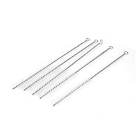 uxcell 15mm Dia Twist Handle Nylon Test Tube Cleaning Bottle Brush White 5pcs