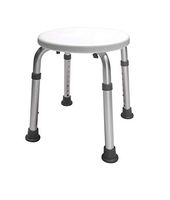Lumex Shower Stool - Adjustable-Height, Non-Slip Feet & 300 lb. Weight Capacity - White, 2060R-1