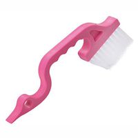 DICPOLIA Home Supplies Hand Held Window Door Track Groove Corner Gap Cleaning Brushs Air Conditioning Shutter Cleaning Brushes (Pink)