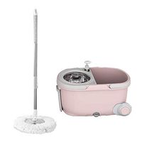 WXQ-XQ Mop and Bucket Cleaning Set Dry And Wet Dual Use Adjustable Household Head3 (Color : Pink)