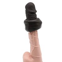 Amalgo 2020 New Extra Large Black Color 10 INCH Realistic-Condom-Thick-Girth-Enhancer-Enlarger-Extender-Growth-Sleeve-