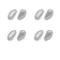 4 Pairs Transparent Silicone Eyeglasses Nose Pads - Clasp Type Super Soft Non Slip Nose Pads #20