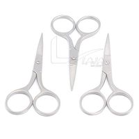 LAJA Imports Nail Cuticle Scissor Precision Fine Tip Multi-Purpose Manicure Pedicure Shear, Beauty Instruments, Saloon Tool Kit Stainless Steel 3.5 Inch 3 Pieces