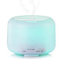 Aromatherapy Essential Oil Diffuser - 500ML Aroma Diffuser Ultrasonic Aromatherapy Machine Air Humidifier Mistener Atomizer LED 7 Color Changing Automaticlly (US Plug)