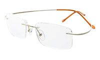 Eyekepper Titanium Rimless Reading Glasses Readers Men Women Gold +2.0