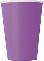 Unique Industries, Disposable Paper Cups, Party Supplies - Purple, 12oz, Pack of 10