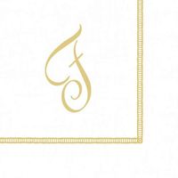 Monogram Initial F Paper Cocktail Napkins, Pack of 20