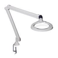 Luxo CIL026699 LED Magnifier with 39 in. Arm, 5 Diopter Lens, Edge Clamp Mount, White