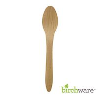 Birchware XL 7" - Compostable Wooden Spoons, Biodegradable Party Supplies for Any Graduation, Luau, Fiesta, Tea Party, and More, Craft Supplies for Kids and Adults - (2500 Spoons)