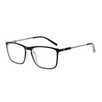 OCCI CHIARI Reading Glasses Men's Rectangle Reader Durable Spring Hinge 1.0 1.25 1.5 1.75 2.0 2.25 2.5 2.75 3.0 3.5(Black/Transparent 225)