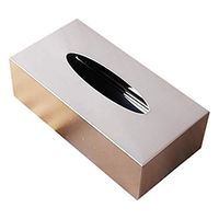 Storage Organization, Stainless Steel Tissue Box, Rectangular Seat Napkin Tray, Hanging Wallpaper Box, Home Decoration (Color : Silver)