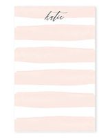 Watercolor Stripe Personalized Notepad with Modern Calligraphy Name, 50 Sheets, Personalized Stationery/Stationary, Personalized Gift (4.25" x 5.5")