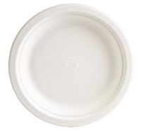 9" Compostable Plate, Heavy Duty, Bright White, Made from Sugarcane - Renewable, Sustainable and Biodegradable