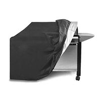Estefanlo Barbecue Cover, Heavy Duty 210T Material Waterproof, Dustproof, Anti-UV Black Barbecue Cover (145 61 117cm 170 61 117cm) (Size : 170 61 117cm)