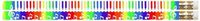 Keyboard Notes Rainbow Pencil Pack of 10