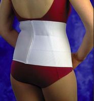 Abdominal Support - 12" segmented elastic with thin foam padded velvet loop. Anti-roll stays on back. Hook & loop closure