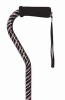 Essential Medical Supply Laser Cut Offset Cane, Black