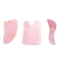 MUOBOFU 5Pcs Multi-Shape Gua Sha Scraping Massage Tools Kit -Natural Rose Quartz Guasha Board for SPA Acupuncture Therapy -Anti-Aging Anti-Wrinkles,Lifting Firming Slimming