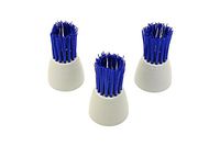 MaxWorks 70474 3-Piece Fine Brush Set for 70470 Portable Cordless Multi Function Scrubber/Cleaning Kit, SMALL, WHITE