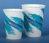 Cup, Paper, 5 Oz, Cold, Jazz Print, Waxed