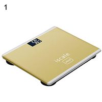 WskLinft Body Fat Scale, 180kg Accurate Smart Electronic Glass LCD Display Home Bathroom Floor Body Scale Golden
