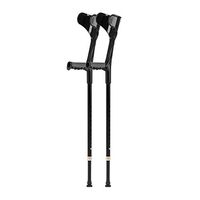 WPQW Crutches, Shock Absorbers, Doubles, Telescopic, Underarms, Crutches, Arm Elbows, Multi-Function, Anti-Skid Elbow -941Crutches (Color : Black)