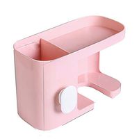 ETERLY Multifunction Hair Dryer Stand - Plastic Hair Dryer Bracket - Wall Mount Hair Dryer Rack - Punch Free - for Bedrooms Or Hairdressers, Hotels, Nail Salons