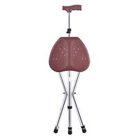 RES&DZ Adjustable Folding Walking Cane Chair Stool Massage Walking Stick with Seat Portable Fishing Rest Stool for Elder