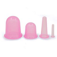 Classic Cupping Therapy Sets 4 Cup Professional Medical Silicone Massage Therapy Muscle Soreness Trigger Point Pain Relief Pink