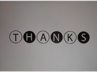 Metallic Silver/White Thanks (Circles) Note Cards w/Envelopes