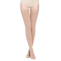 Compression Socks, Firm Support 20-30 mmHg Gradient Thigh High Compression Stockings with Silicone Band. Treatment for Running, Edema, Varicose Veins, Pregnancy, Nursing.(Closed Nude,L)1