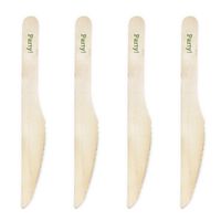 Dress My Cupcake Natural Wood Candy 500-Pack Buffet Knives DIY Kit, Party, Leaf Green