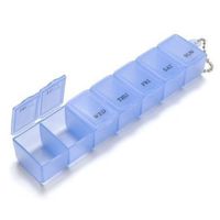 Qingsun 7 Day Weekly Pill Box Medicine Pill Boxes Weekly Medicine Storage Container Case(Blue)