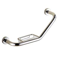 Bathroom Handrail Stainless Steel Safety Handle Bathroom Rail with Soap Net