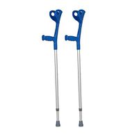 MYJZY Non-Slip Adult Elbow Forearm Crutches(Pair),Portable Medical Arm Cuff Crutch Walker with Height Adjustable,Lightweight Aluminum Alloy,Blue