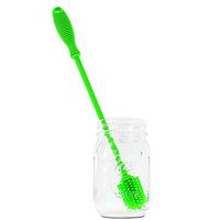 Best Bottle Brush Cleaning Tool - Silicone - Long Handle, Flexible Ergonomic Design - Scratch-Free Brush - for Sports Bottles, Baby Bottles, Thermoses, Tumblers, Glasses, Hydro Flask