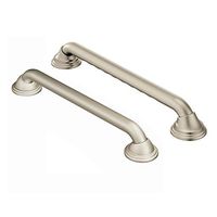 Moen LR8724D2BN 24-Inch Designer Grab Bar, Brushed Nickel with Moen R8736D3GBN 36-Inch Designer Bathroom Grab Bar, Brushed Nickel
