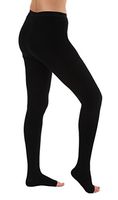 XL Open Toe Opaque Compression Stockings Pantyhose - Graduated Support 20-30mmHg - Medical Support Hose Absolute Support A214 Black Size XL