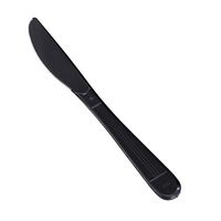 AmazonBasics Heavy-Weight Plastic Knives, Black, 250-Pack