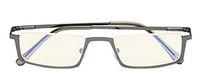 Blue Light Filter Glasses Men Women Reading Computer Half-rim Reader Eyeglasses(Gunmetal) +2.5