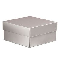 25ea - 8 X 8 Silver Lux FLD-Up Gift Box Lid-P Width 8"