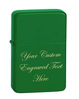 Hat Shark Personalized Custom Laser Engraved Vector KGM Thunderbird Vintage Lighter Groomsmen, Wedding, Anniversary, Birthday, Gift - Multiple Colors (Matte Green)