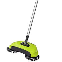 Spin Broom/Sweeper, As Seen on TV.Lightweight Cordless Spinning Broom for Sweeping Hard Surfaces Like Wood, Tiles and Concrete. 3-in-1 Non-Electricity Lazy Push Dust Collector. (Assort Colors)