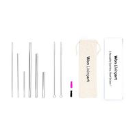 Wonlivingart | Stainless Steel Straws, Reusable Drinking Straws for Various Type of Tumblers (Straight Set of 6)