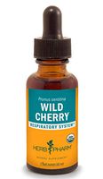 Herb Pharm Certified Organic Wild Cherry Bark Liquid Extract for Respiratory Support - 1 Ounce
